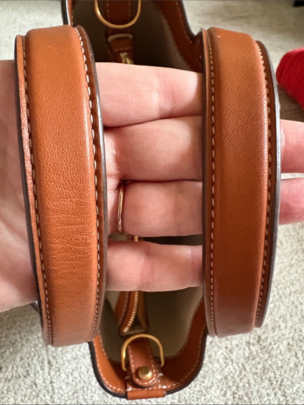 Tory Burch Leather Tote in Saddle - Picture 13 of 16